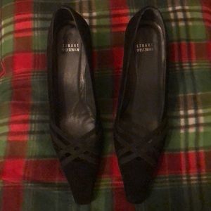 Stuart Weitzman black suede pumps